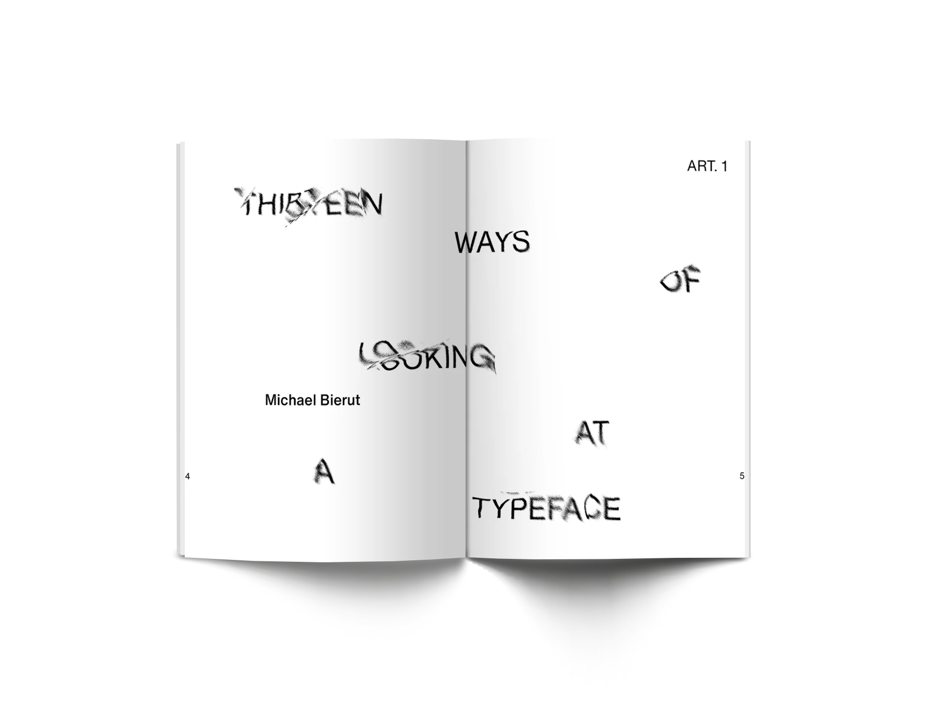 Alta & Baixa, spread: Thirteen Ways of Looking at a Typeface