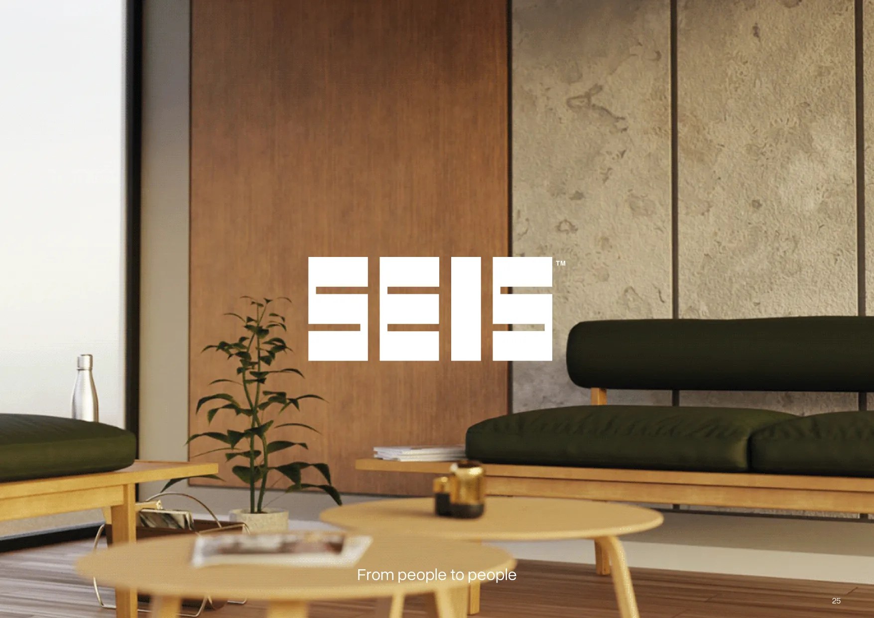 SEIS logotype over a furniture interior