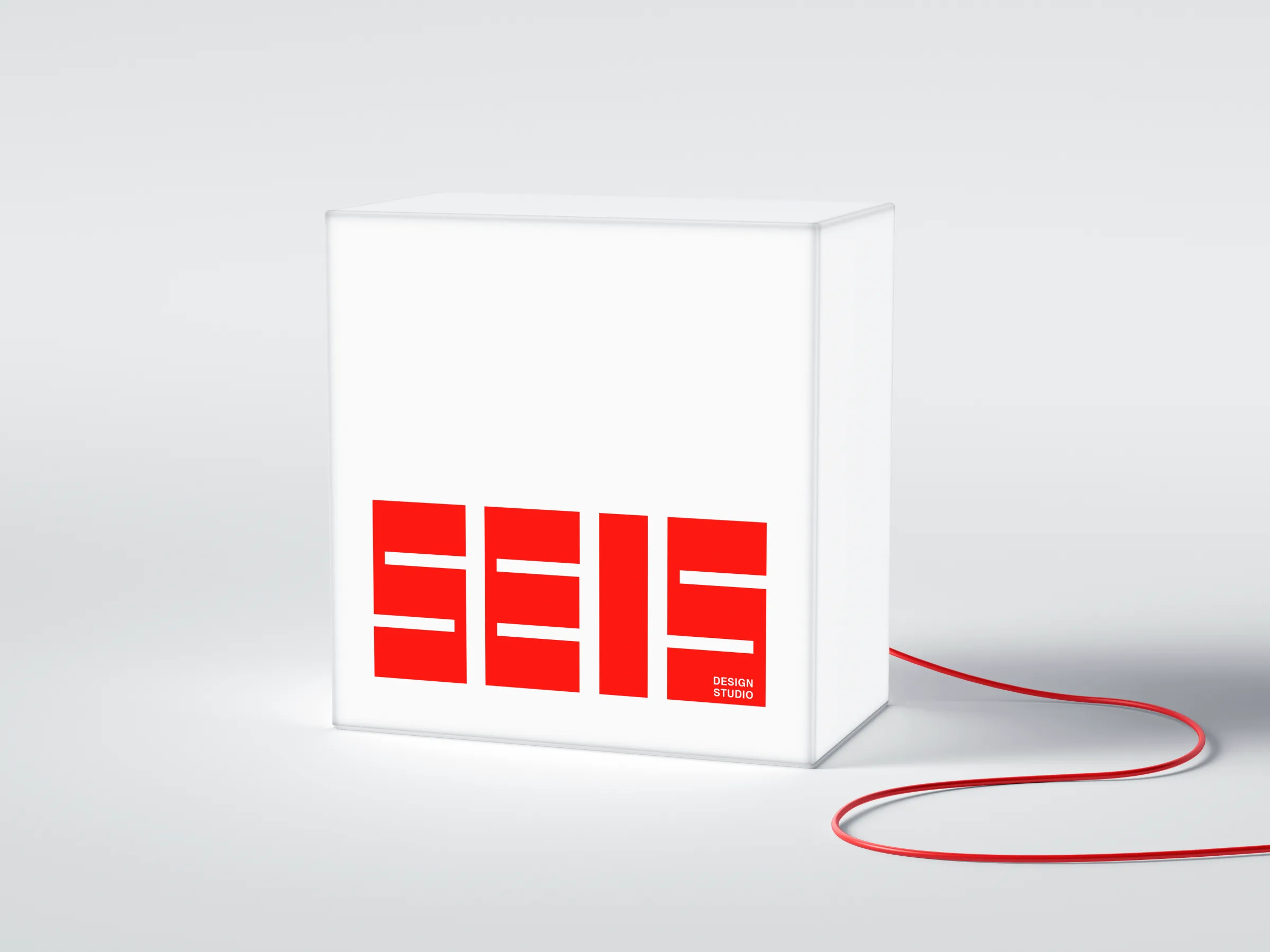 SEIS master logotype on a lightbox sign